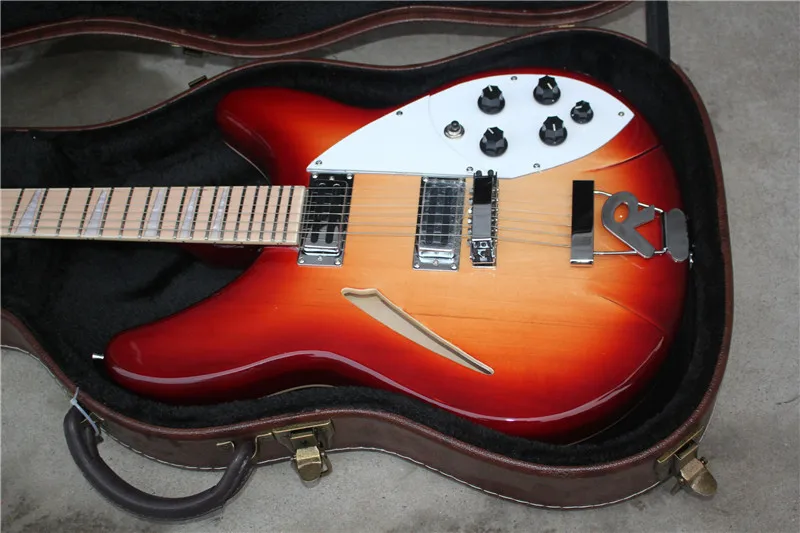 6-String Electric Guitar Maple Fingerboard and Abalone Fret Marks Inlay Sunburst Color Body White Binding can be Customized | Спорт и