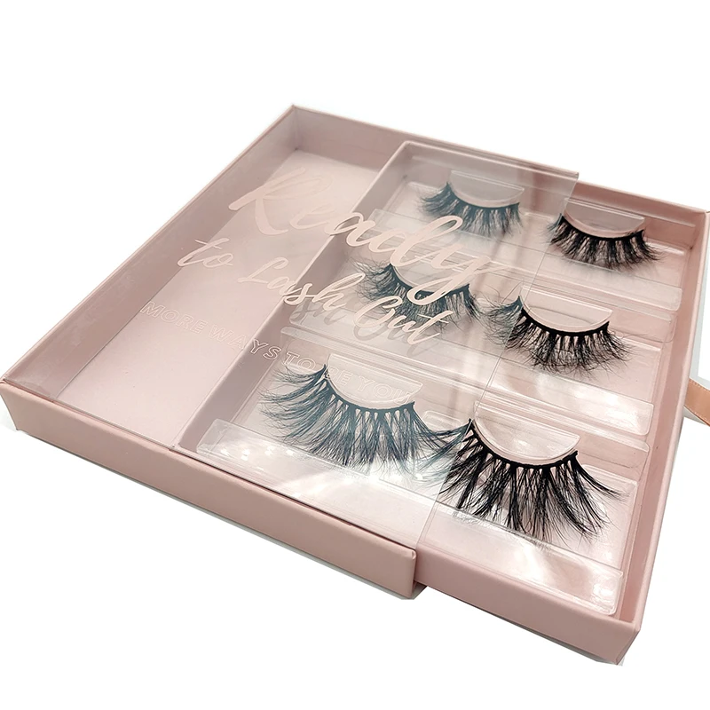 

3D 5D Eyelash Wholesale Vendor Customized Boxes 3d 25mm Full Strip Eyelashes 3 Pairs Of Eyelash Books Vendor