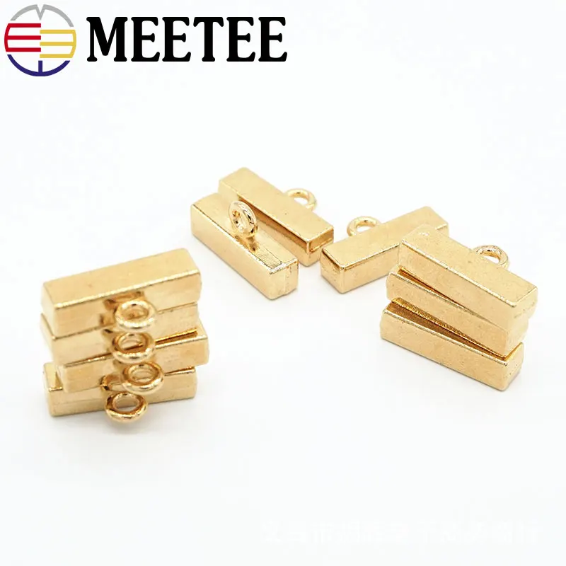 10/50 шт. Meetee 15*4 мм прямоугольные металлические кнопки хвостовик пряжки для шитья