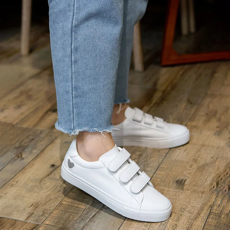 Женские кроссовки модная дышащая Вулканизированная обувь на липучках из