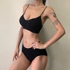 Комплект женского спортивного нижнего белья, бесшовный бюстгальтер пуш-ап из хлопка