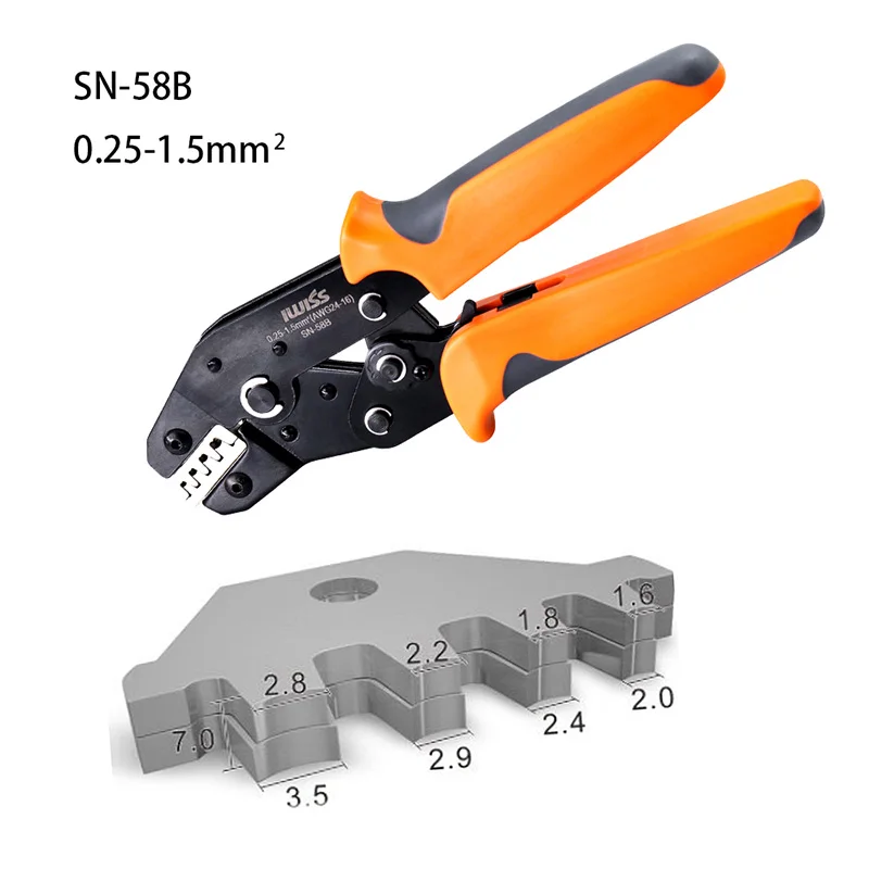 

Обжимные клещи для проводов, трубчатые клеммные инструменты, электрические мини-плоскогубцы, SN-58B SN-28B, Высокоточный Ручной инструмент с заж...