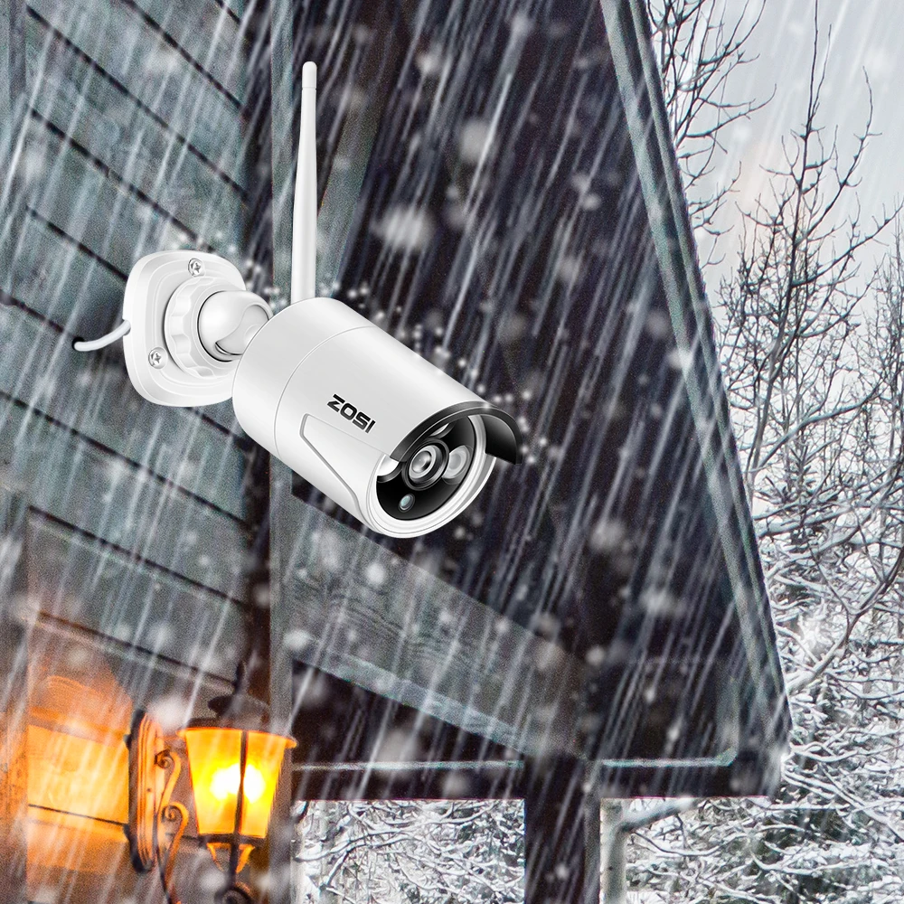 ZOSI Беспроводная 1.3MP CCTV система NVR комплект Открытый P2P Wifi IP камера безопасности
