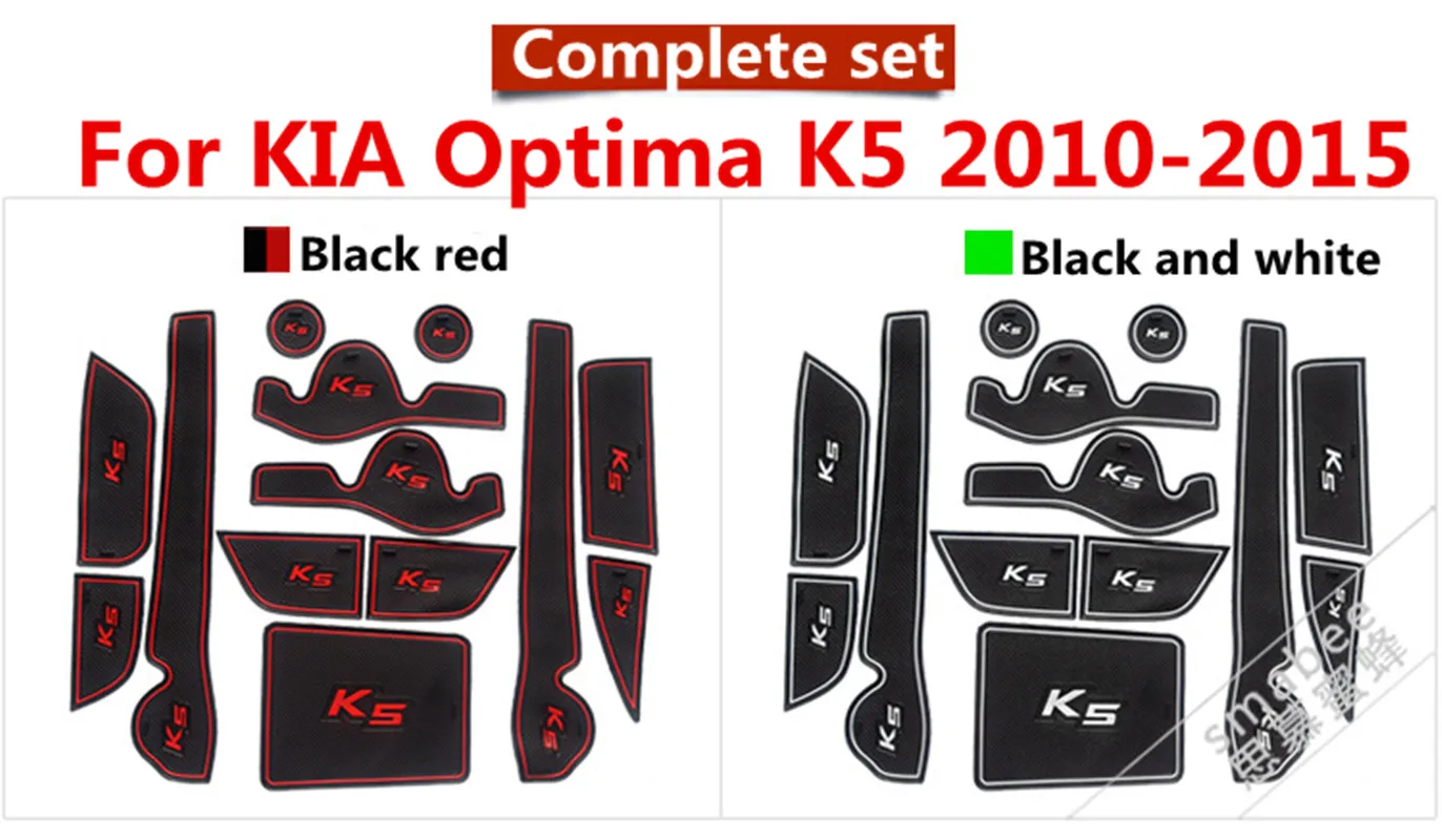 Для KIA Optima 2010- KIA K5 TF MK3 резиновый коврик слот-коврик для двери автомобиля Interir Противоскользящий коврик чашка Подушка пылезащитный коврик ворота Слот коврик