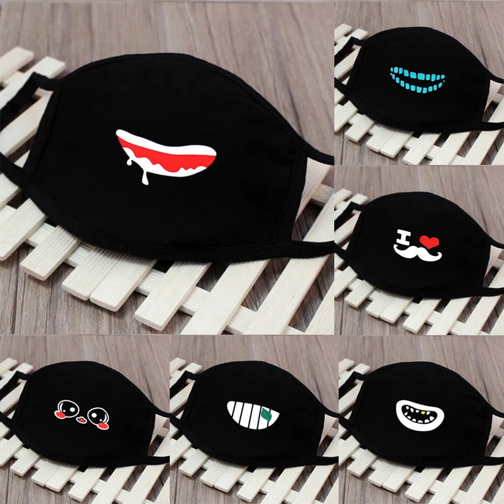 Унисекс печати прекрасный Анти-пыль многоразовые хлопковые маски для лица рот