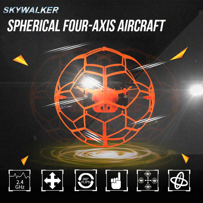 1340 мини Дрон 2 4 ГГц с безголовым режимом игрушки сферический защитный чехол для