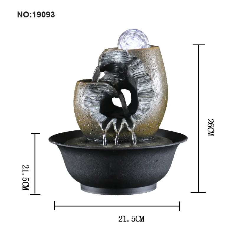 

Simple Creative Resin Decoration water fountain desktop Feng Shui ornaments opening ceremony home living room decor Fountains