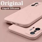 Чехол для Xiaomi 11T Pro, квадратный чехол из жидкого силикона для Xiaomi Mi 11 Lite 5G Mi 10T Pro Mi Poco X3 Redmi Note 11 10 9 Pro