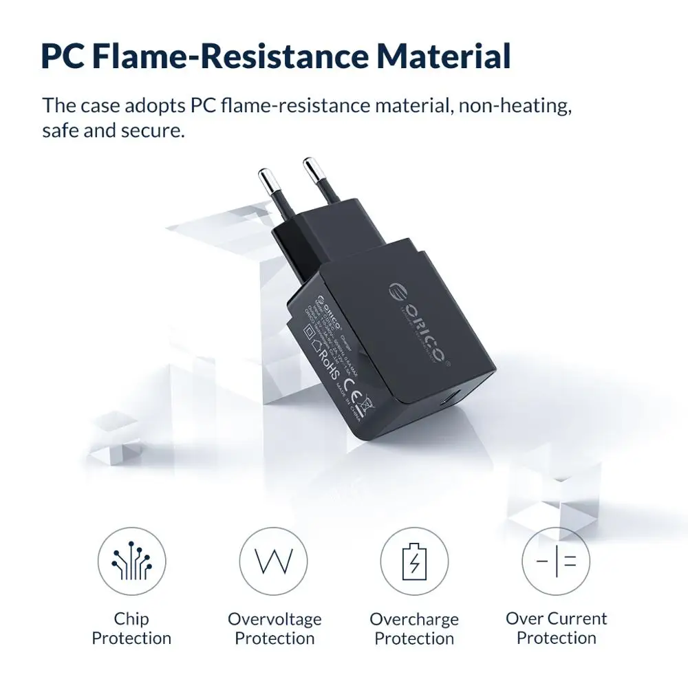 ORICO 18 Вт PD2.0 USB Type C зарядное устройство Быстрая зарядка PD 2 0 быстрое для iPhone 11Pro Max