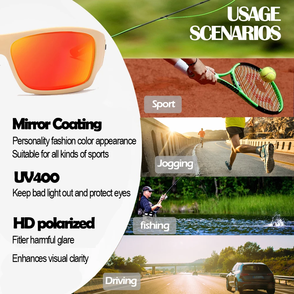 Солнцезащитные очки для мужчин и женщин поляризационные спортивные ночного