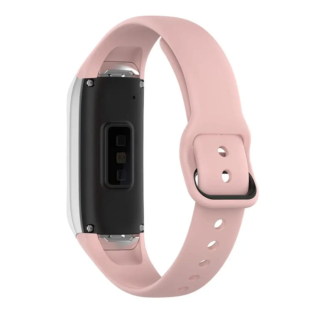 Силиконовые спортивные часы ремешок на запястье ремешок для samsung Galaxy Fit SM-R370 смарт-браслет Ремешки для наручных часов аксессуары - Цвет: Pink