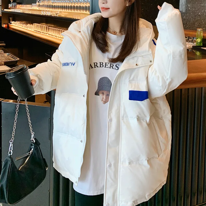 Down jacket women's 2021 new fashion, foreign style, medium and long design sense, minority Korean version, thickened winter