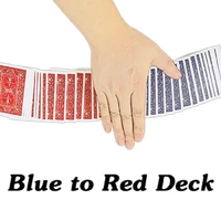 blue to red deck card bicycle rider back playing cards mentalism magic props gimmicks magic tricks for professional magician