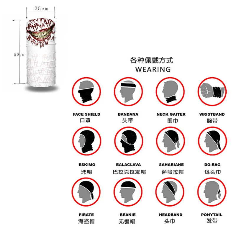 

Anime Demon Slayer Kimetsu No Yaiba Tanjiro Cosplay Costume Nezuko Zenitsu 3D Printing Masks Multi-functional Magic Scarf CS223