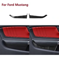 carbon fiber front car door panel cover sticker trim for ford mustang 2015 2019