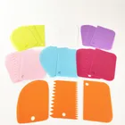 3 шт.лот тесторезка для торта лопатка для торта Скребок для крема для торта пастообразные резаки скребок неправильной кромки для зубов инструмент сделай сам для торта