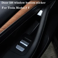 for tesla model 3 y door handle window lift switch button panel decal cover trim
