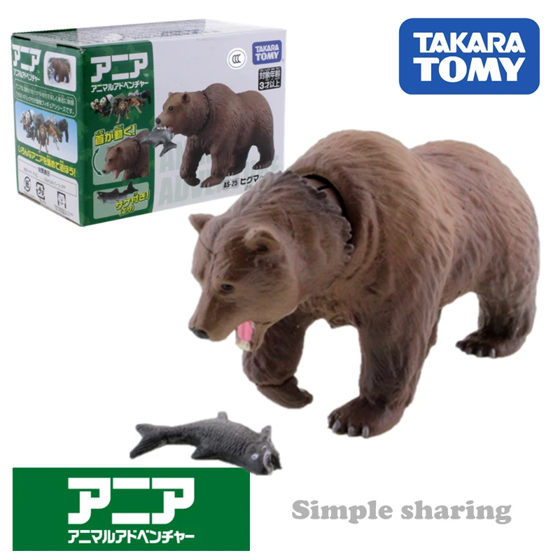 Takara Tomy ANIA Animal Advanture AS-25 коричневый Медведь Смола дети образовательная