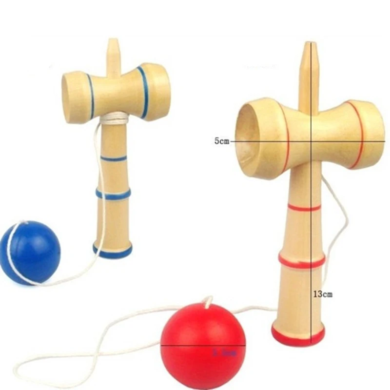 Детский шар Kendama 12 см Деревянный умелый шар для жонглирования японская традиционная деревянная игра игрушки для спорта на открытом воздухе развивающие игрушки