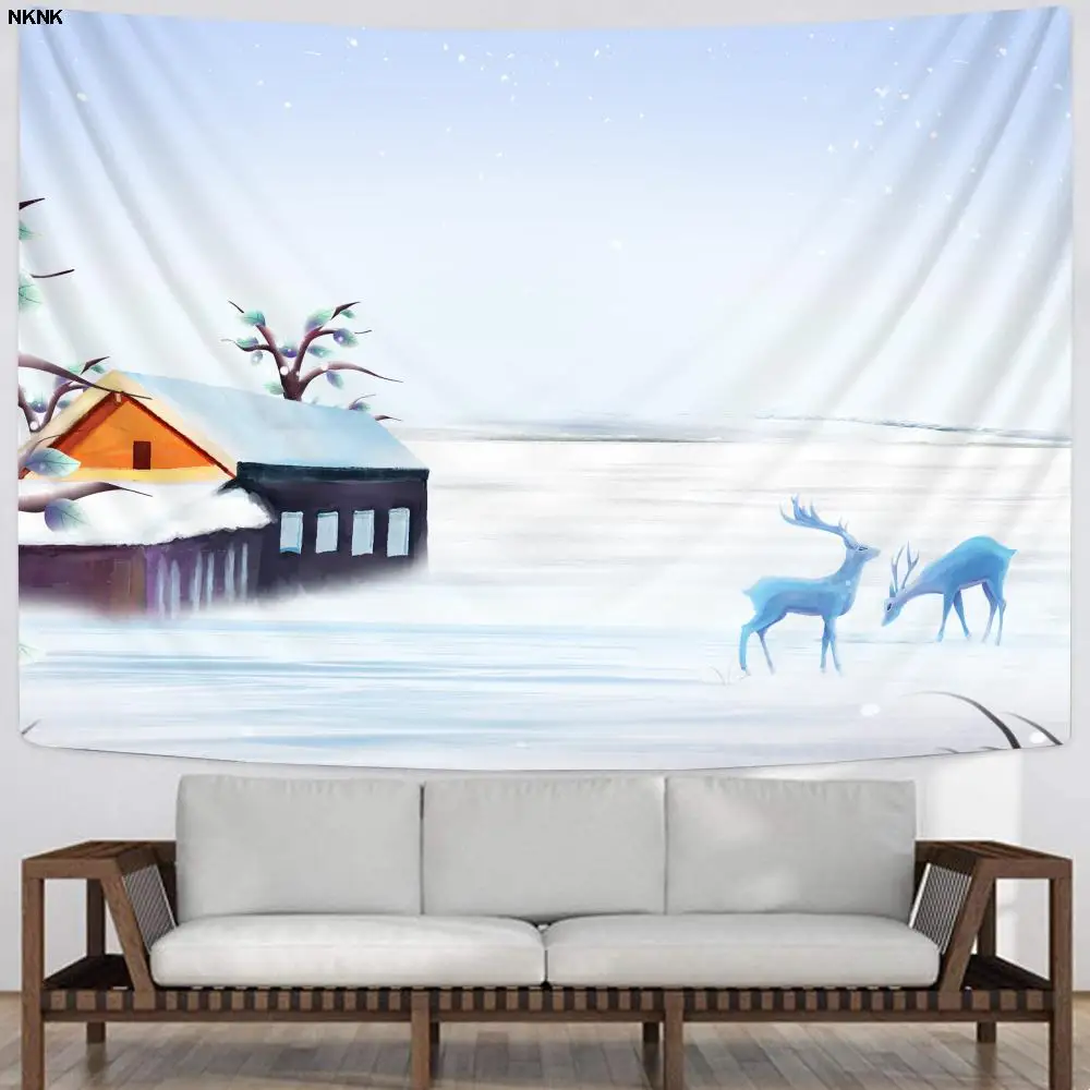 

NKNK Animal Tapestry Landscape Home Tapestrys Love Rug Wall Trees Tenture Mandala Wall Hanging Boho decor Hippie Printed