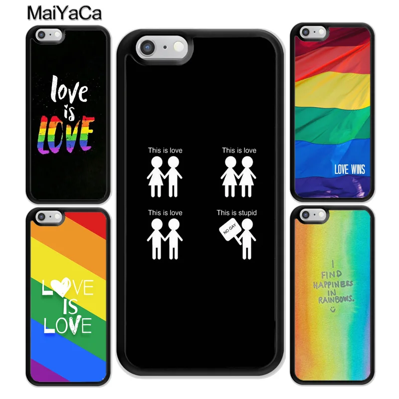 ЛГБТ чехол MaiYaCa с надписью Love для iphone 12 mini 11 Pro MAX X XR XS SE 2020 6S 7 8 Plus | Мобильные