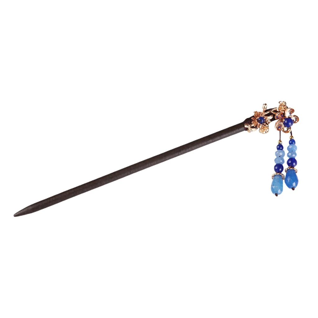 

Wooden Hair Pin Chinese Hair Sticks with Tassel Pendant Retro Hair Chopsticks for Women Hair Styling