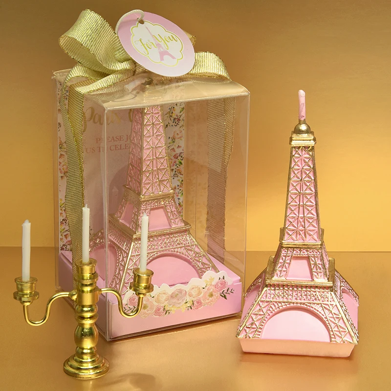 Eiffel Tower Candles In Gift Box Wedding Bridal Shower Party Favor Guest Present Novelty | Дом и сад