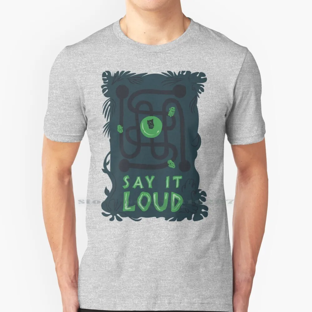 Громкая футболка с надписью Say It Loud 100% чистый хлопок Jumanji Pawns настольная игра 1995