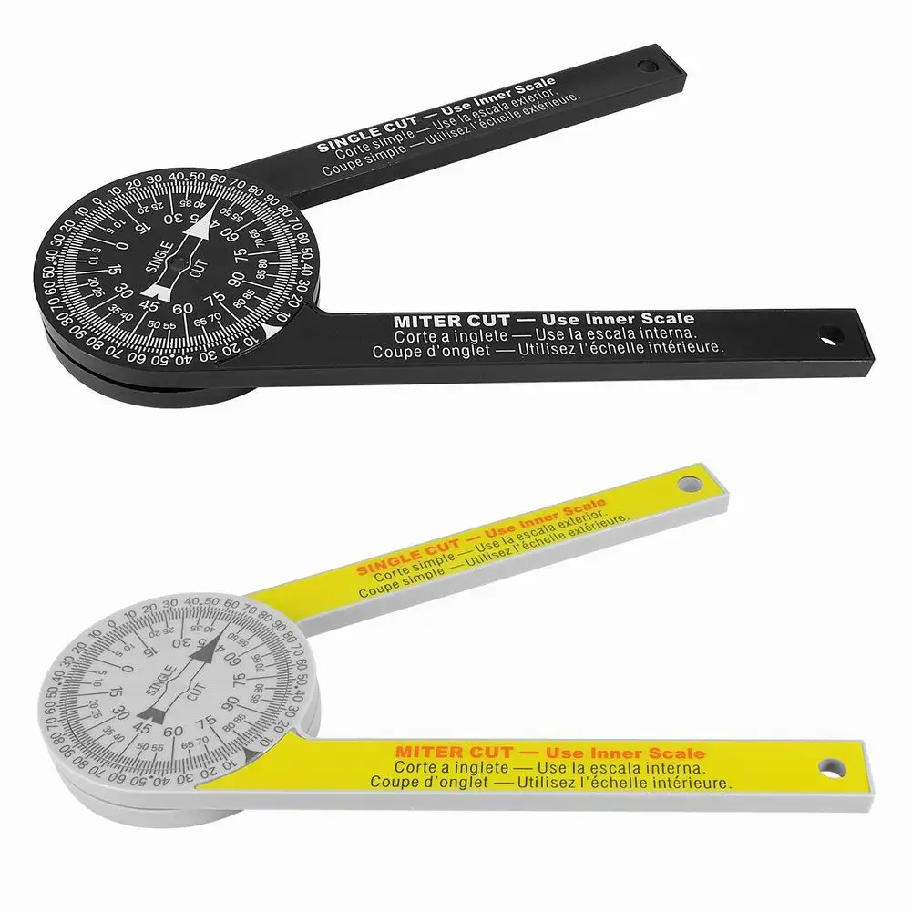 

7 Inch Miter Saw Protractor ABS Digital Protractor Ruler Angle Finder with 2 Laser Scales and Pencil Meter Measuring Tool