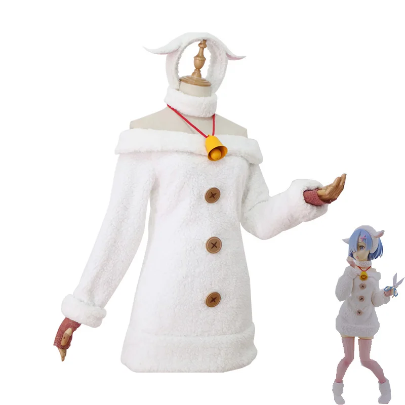 Аниме! Re:Life In a другой мир Rem костюм феи для косплея Tale из овец милое платье