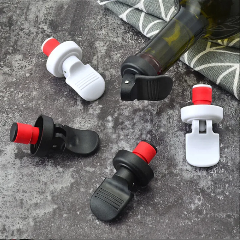 

Plastic Wine Bottle Stopper Vacuum Sealed Wine Bottle Stopper Champagne Saver Pressure Sealer Preserver Retain Freshness Tools