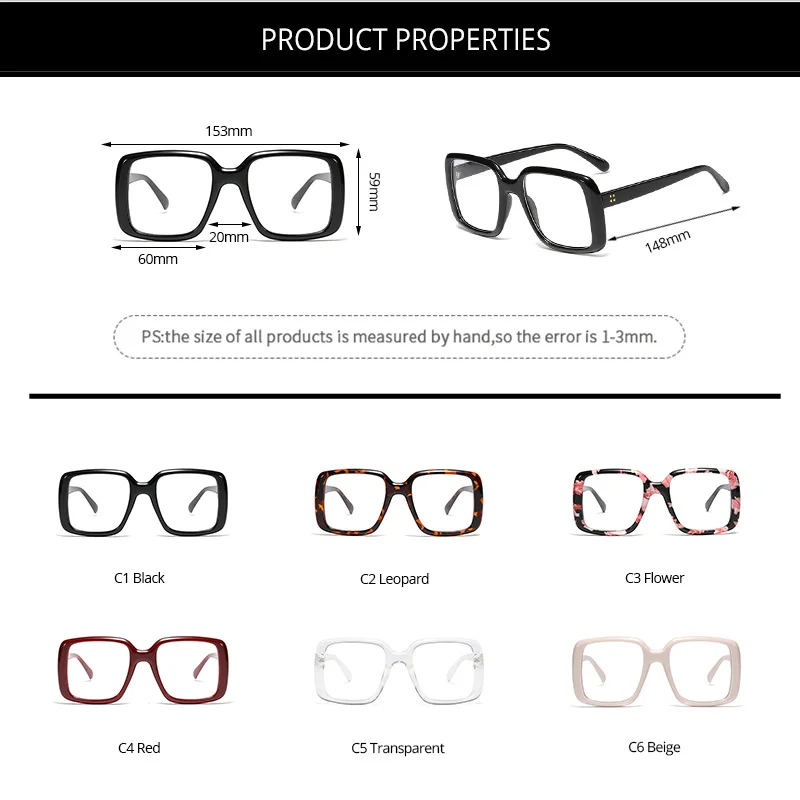 Женские очки в ретро стиле Pro Acme Квадратные прозрачные без диоптрий высокое