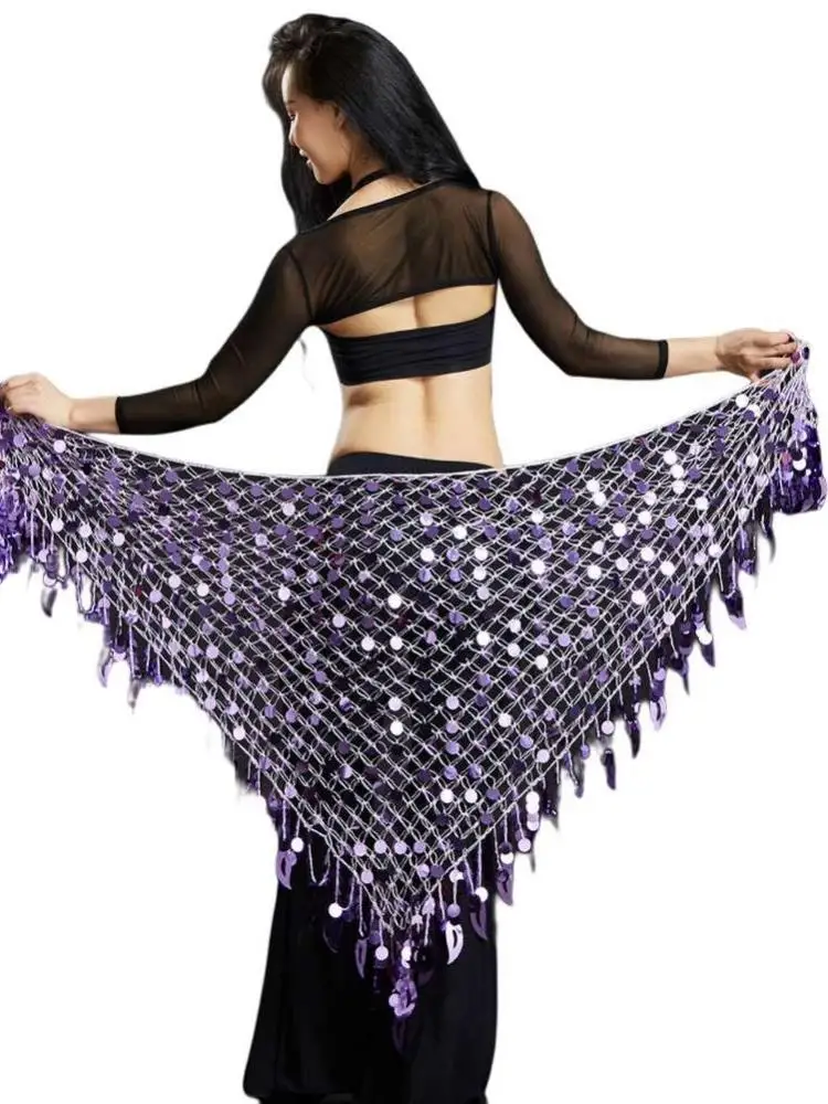 Женский набедренный шарф для танца живота, цветная юбка с цепочкой и поясом для монет, 2021