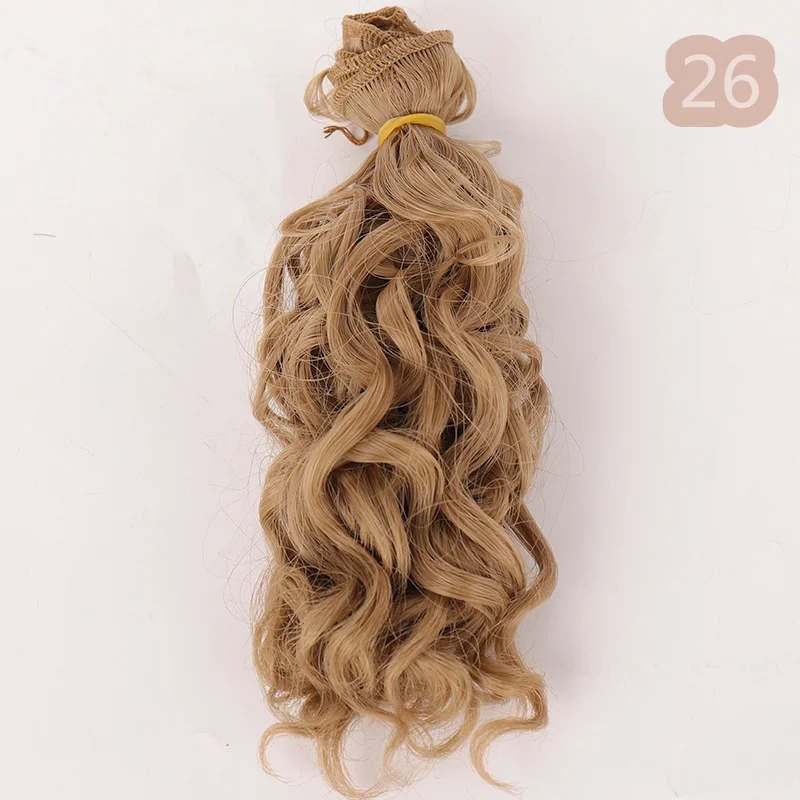 Bybrana 15 см 25 * 100 кудрявые волосы высокотемпературное волокно BJD SD сделай сам парики