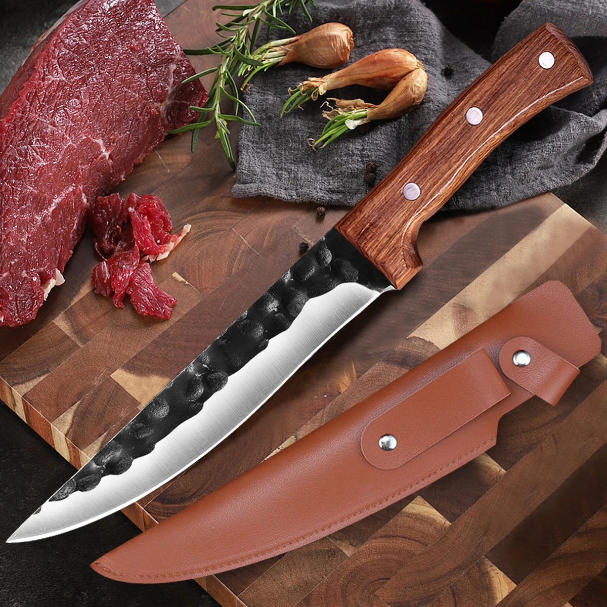 

Stainless Steel Boning Knife Forged Chef's Knife Slicing Knife Fish Fillet Knife Chef's Knife Vegetable and Fruit Slicing Knife