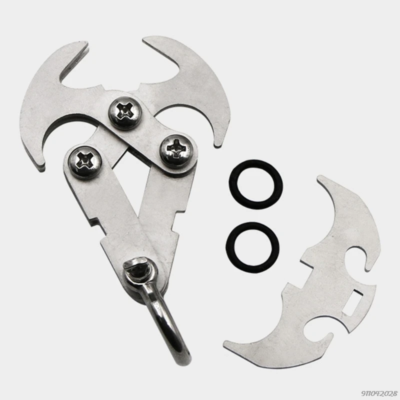 

Folding Gravity Grab Hook Outdoor Rock Climbing Rescue Claw Survival Stainless Steel Mountaineering Hook Tool M14 21 Wholesales