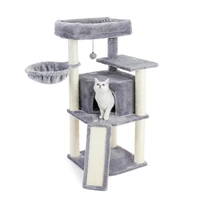 pet cat climbing tree cat condo kitty tower with scratching post hammock bed multi level cat climbing activity tree for cats