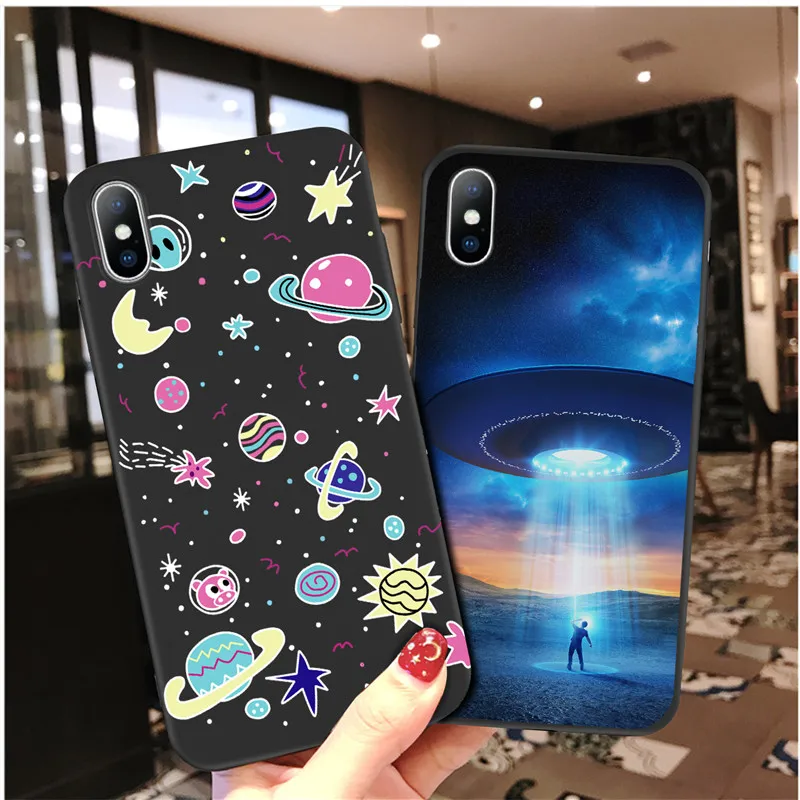 Чехол Moskado для iPhone 11 Pro Max 6 6S 7 8 Plus X XR XS 5 5S SE мягкий чехол с рисунком планеты из ТПУ |