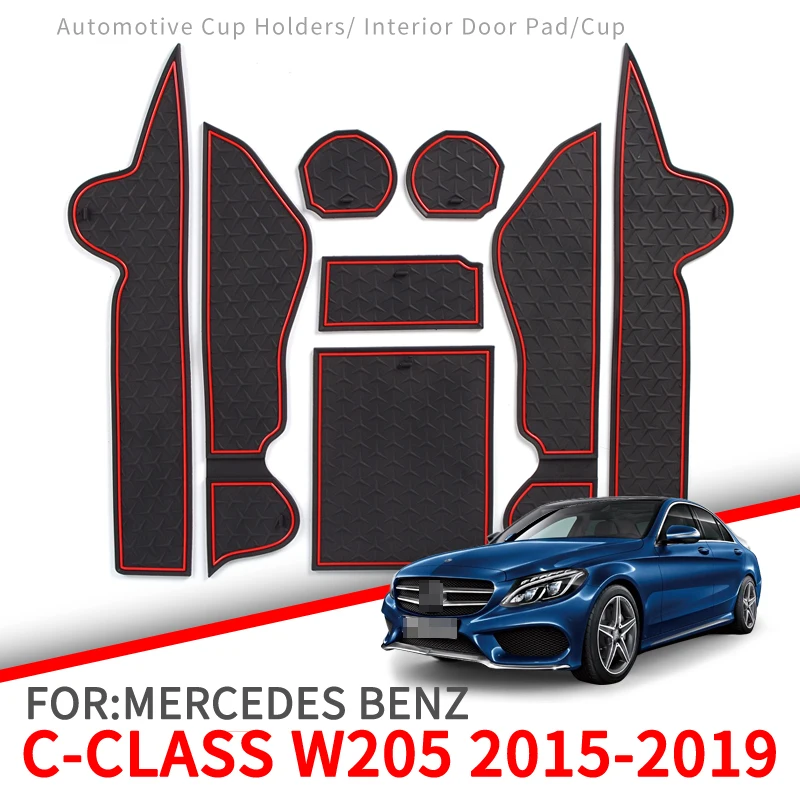 Противоскользящие коврики для ворот Mercedes Benz C Class W205 2015 2019 C180 C200 C220 C250 C300 C350 C400 C43 C63