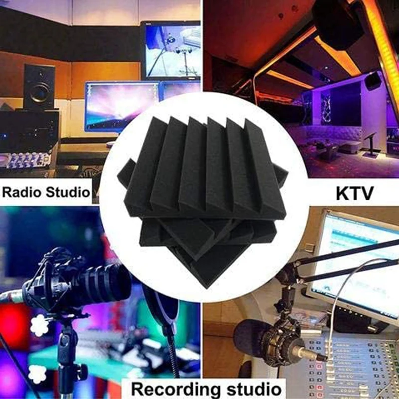 

12 Pieces Acoustic Foam Panels,High Density Wedge Tiles Acoustic Padding for Home or Studio Sound Insulation,30X30X5cm