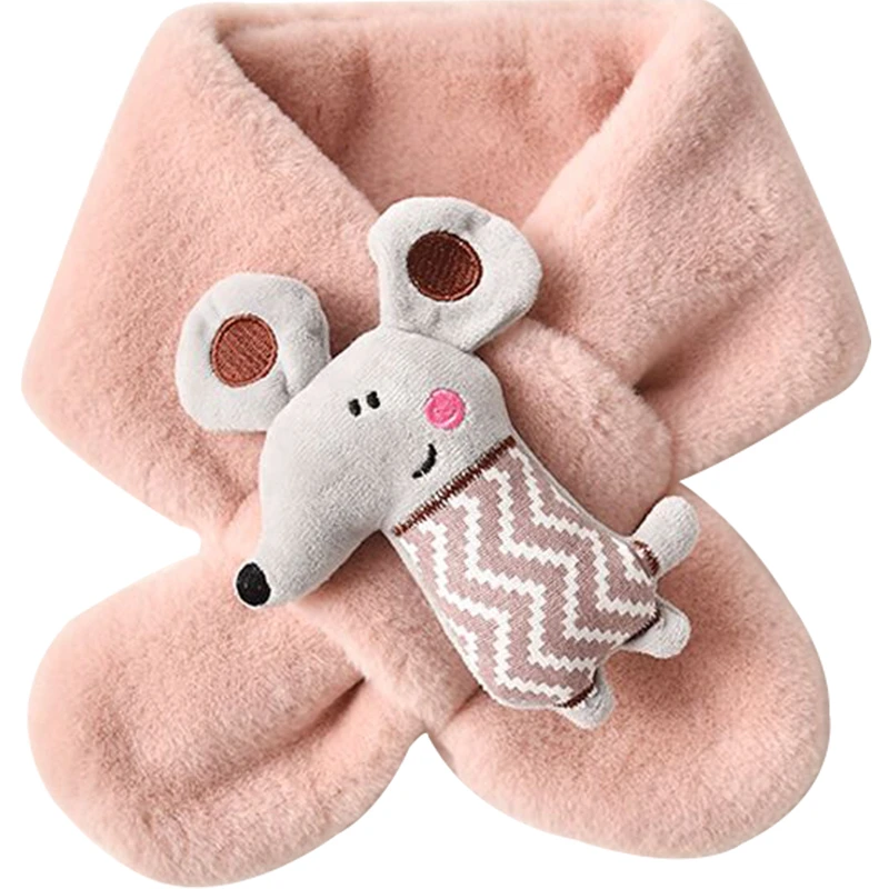 Зимний шарф Детские шарфы теплый в виде мышки для маленьких мальчиков и девочек