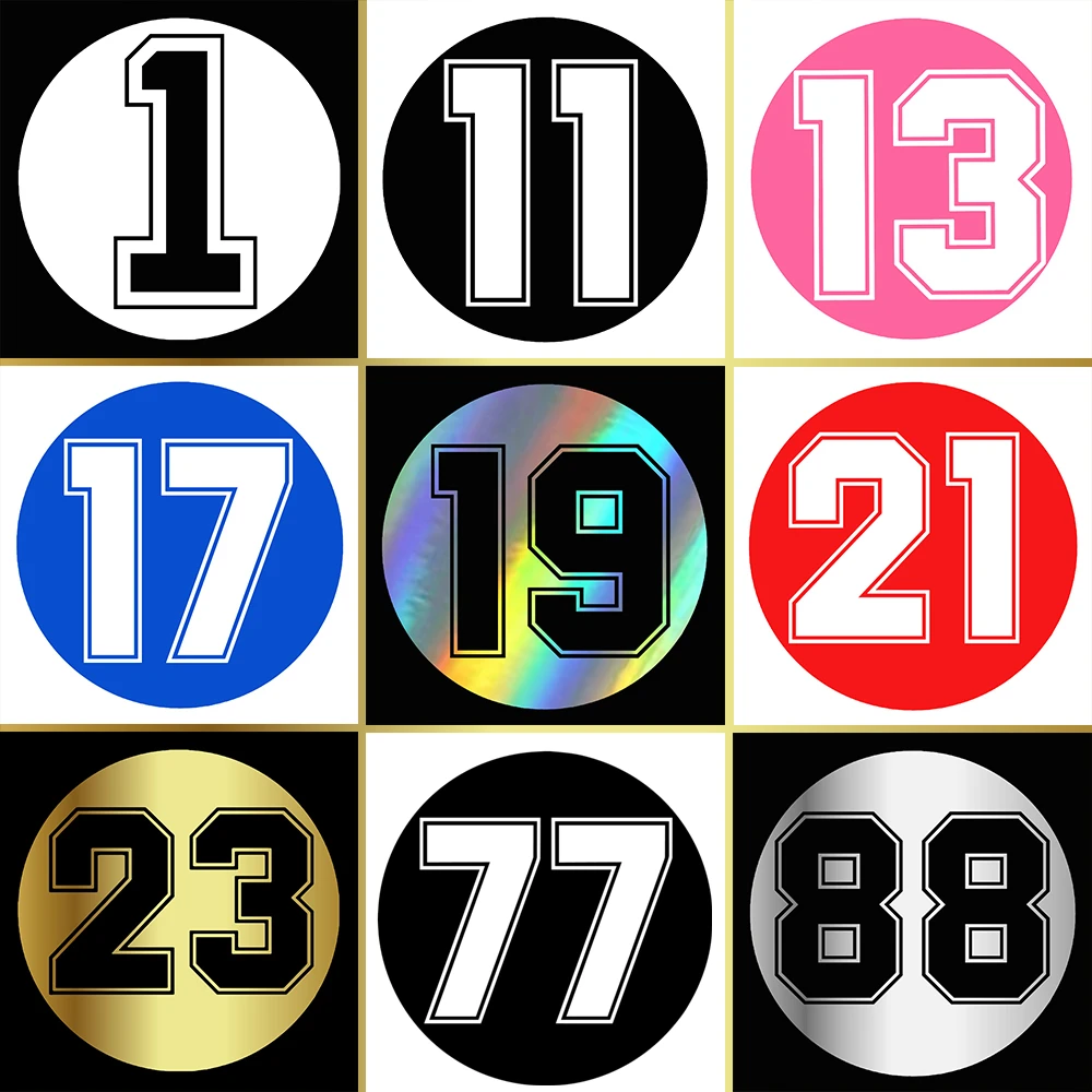 Забавная Автомобильная наклейка DS42 Круглый гоночный счастливый номер 13