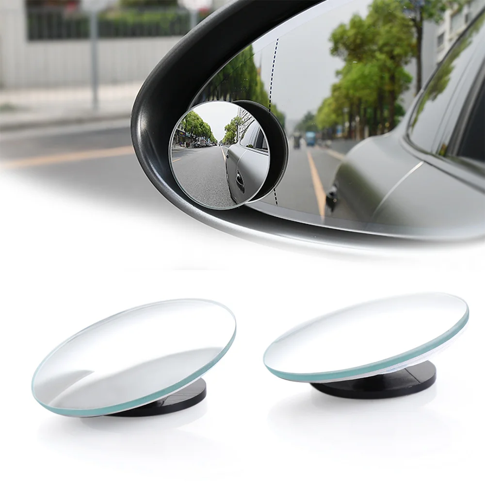 2Pcs Car Blind Spot Mirror 360 Degree Adjustable Wide Angle Convex Rear View Parking Rearview round long | Автомобили и мотоциклы