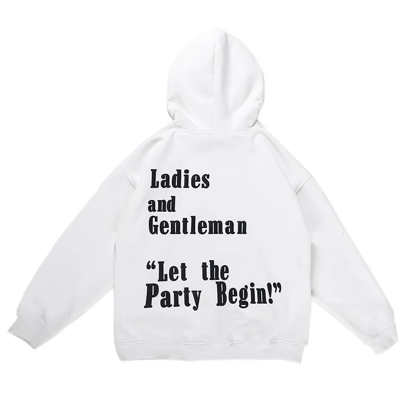 

Xoogoodboy multi color printed Hoodie sweater Street worn loose letter printed Plush Hoodie