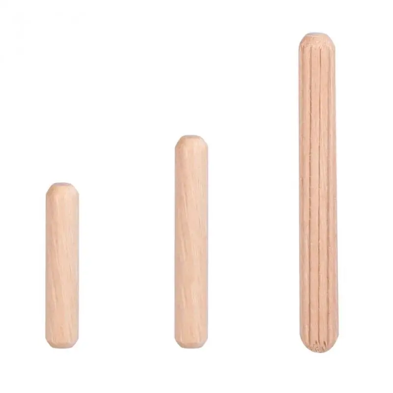 

50pcs Doweling Jig Kit Round Grooved Fluted Wooden Plug Wood Dowel Pins Rod Drilling Guide Locator Tool