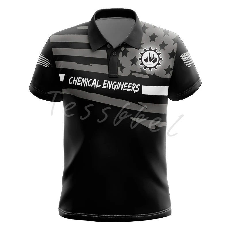 

Tessffel Engineers Workwear Fashion Summer Men's 3D Print Polo Shirts Worker Unisex Short Sleeve T-Shirt Cosplay Clothing W19