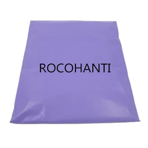 Полиэтиленовые пакеты фиолетового цвета с принтом логотипа на заказ, 100 шт.