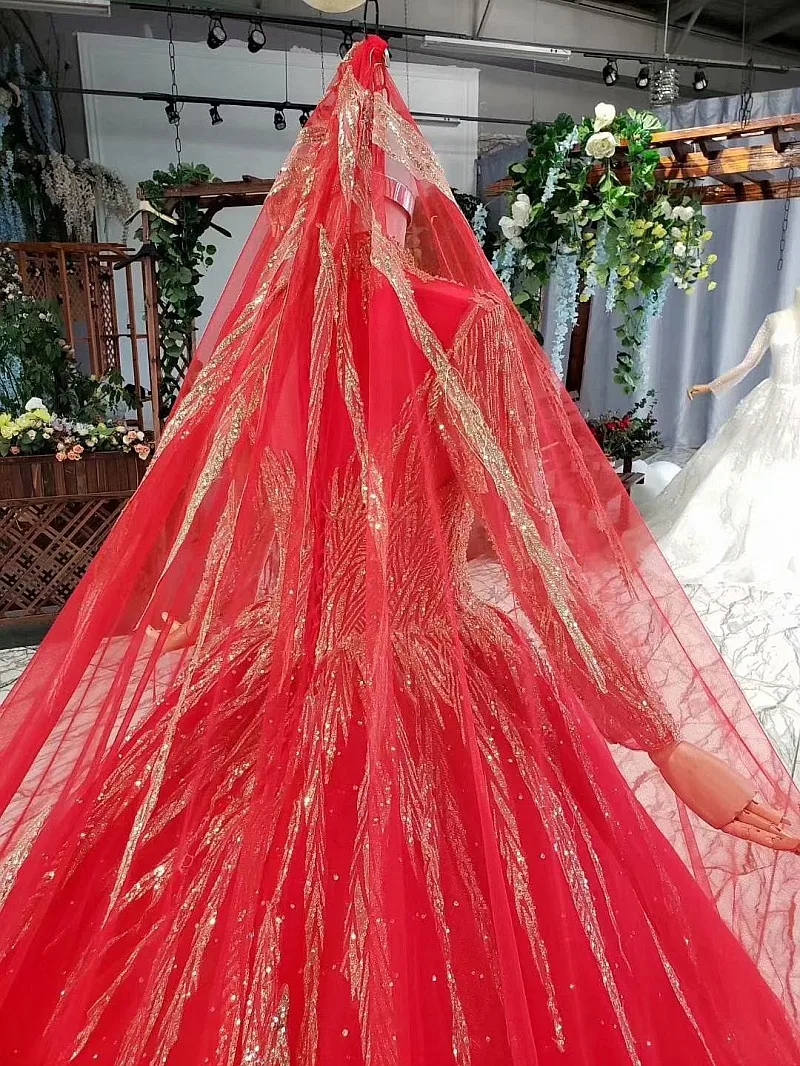 2020 роскошное красное и Золотое блестящее вечернее платье с бусинами блестками