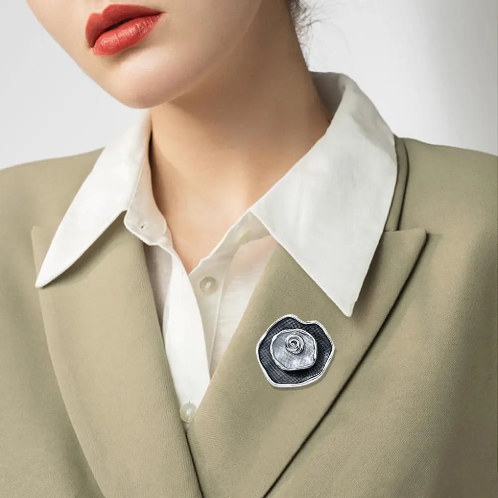 

Cring Coco 2020 New Red Enamel Flower Brooch Pin Women's Big Fashion Alloy Pins and Brooches Gifts for Women Dress Scarf Jewelry