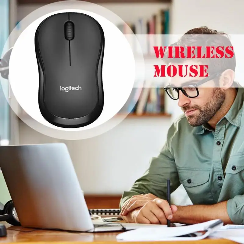 Logitech M185/186 2 4 GHz Беспроводная USB нано приемник мышь 3 кнопки 1000 DPI для домашнего